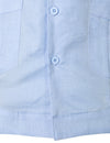 Men’s Linen Cuban Guayabera Casual Button Up Short Sleeve Summer Shirt