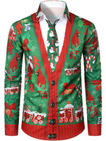 Men's Christmas Funny Outfit Holiday Party Ugly Long Sleeve Shirt