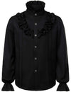 Mens Ruffle Pirate Shirts Medieval Renaissance Cosplay Costume Steampunk Victorian Tops