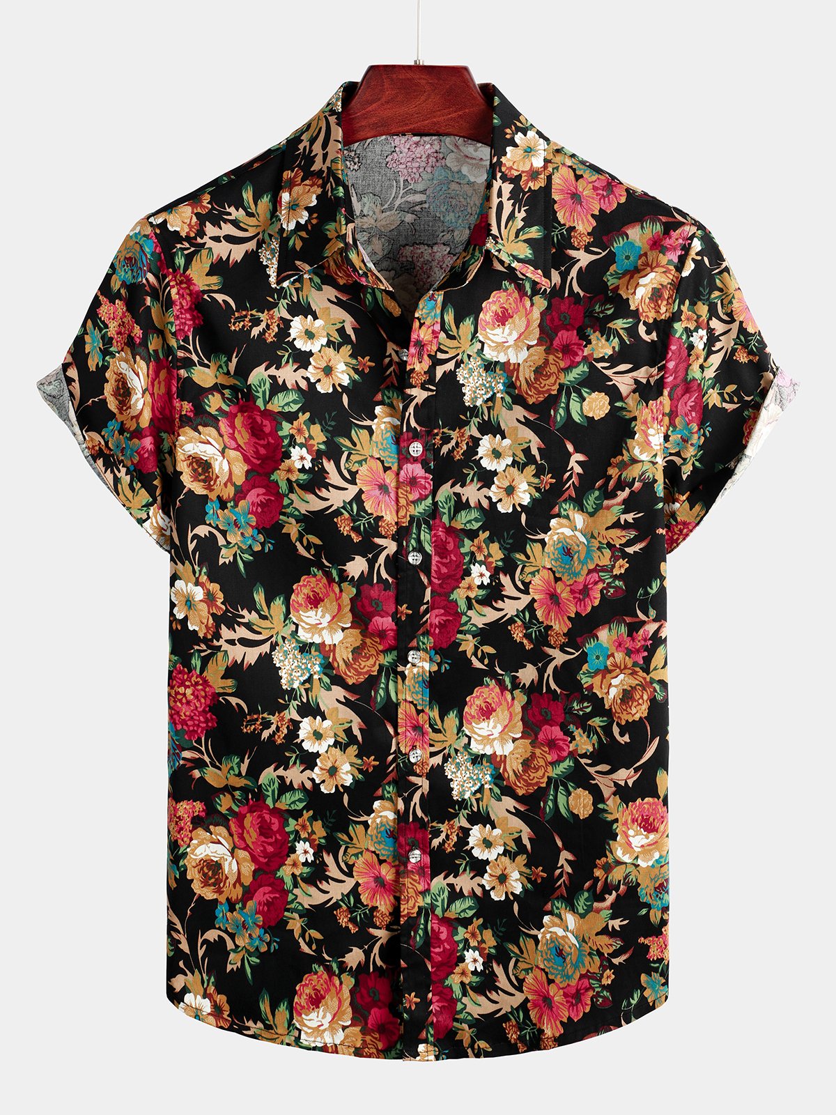 Men's Floral Cotton Tropical Hawaiian Holiday Shirt
