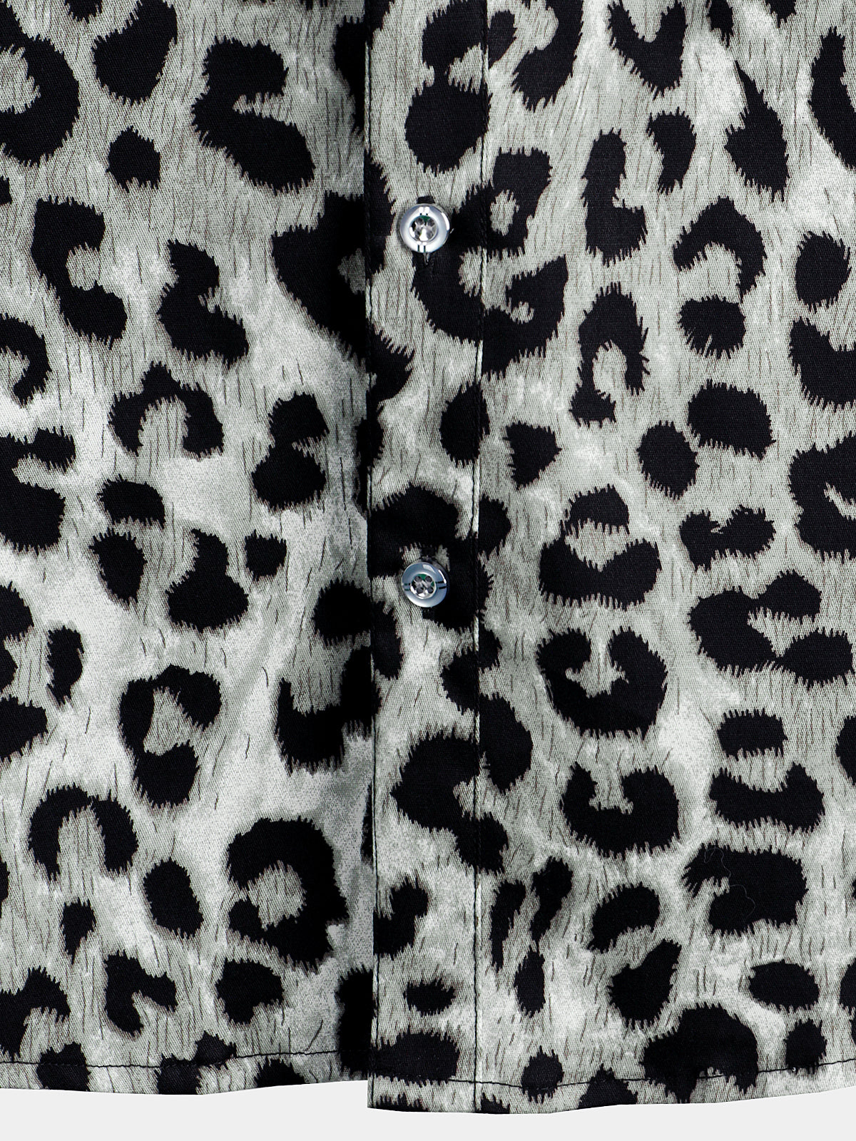 Men's Cotton Casual White Leopard Animal Print Cheetah Rock Short Slee ...