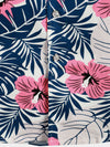 Men's Short Sleeve Pink Floral Tropical Hawaiian Shirt