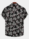 Men's Short Sleeve Cotton Print Casual Shirt