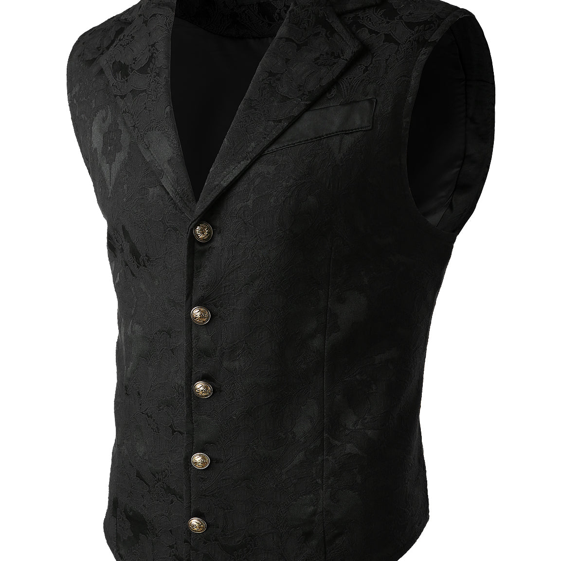 Men's Victorian Suit Vest Steampunk Gothic Waistcoat Vintage Paisley Floral Paisley Vest