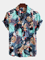 Men's Tropical Holiday Animal Print Cotton Shirt