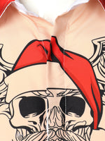 Men's Christmas Print Funny Novelty Cool Skull Ugly Regular Fit Long Sleeve Shirt