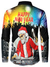 Men's Funny New Year Music Party Long Sleeve Shirt