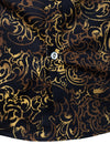 Men's Vintage Print Floral Casual Long Sleeve Shirt