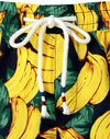 Men's Breathable Tropical Fruit Cotton Yellow Banana Beach Hawaiian Aloha Summer Shorts