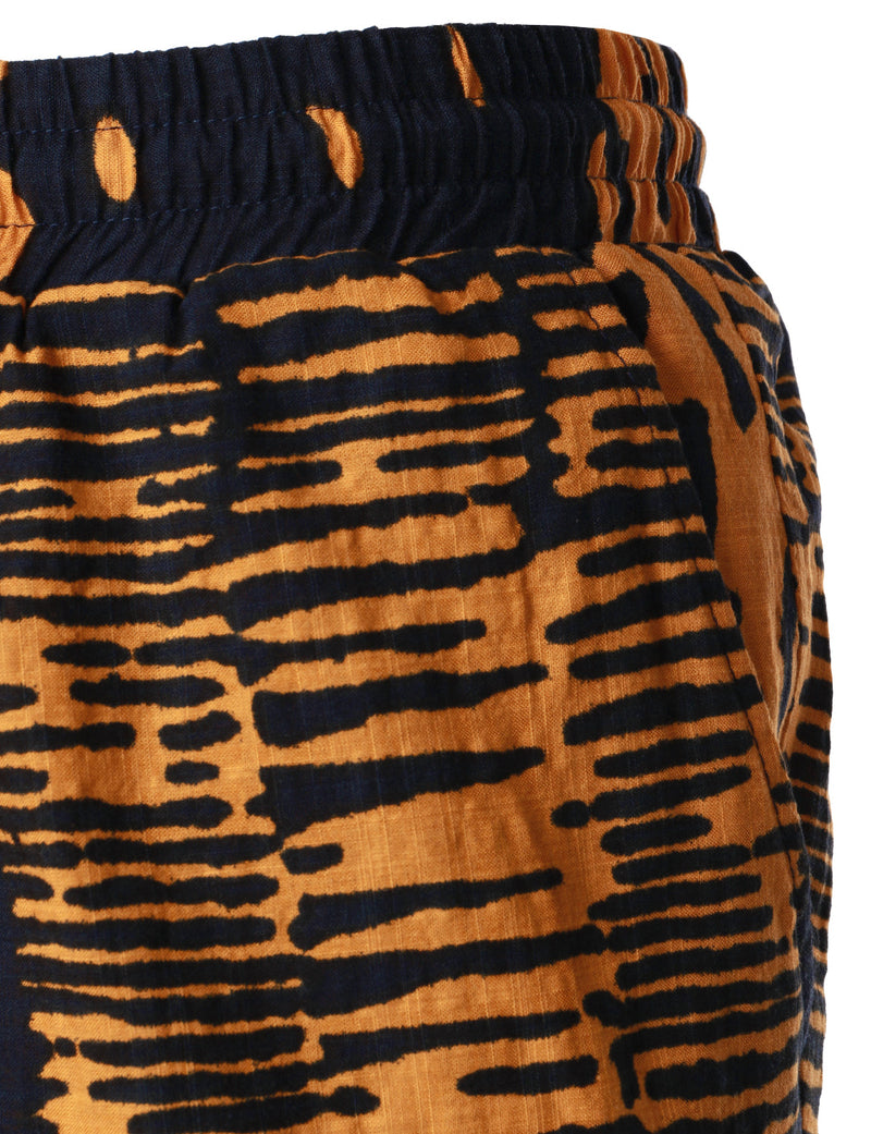 Men's Orange Casual Vintage Boho Breathable Cotton Shorts