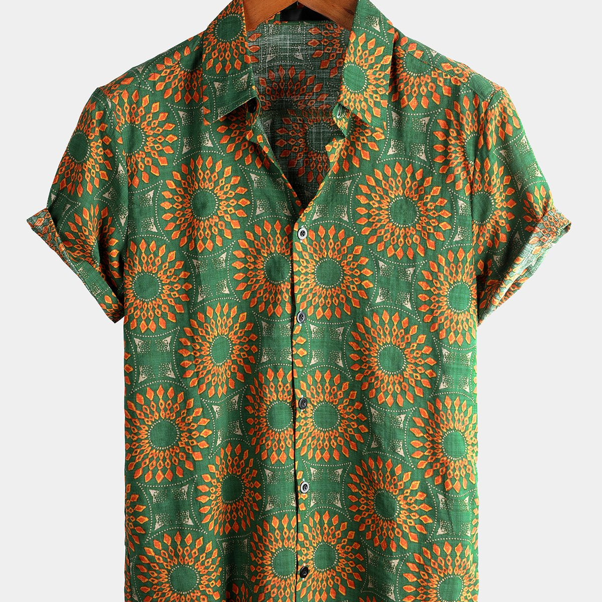 Men's Cotton Leisure Vintage 70s Short Sleeve Shirt – Atlanl