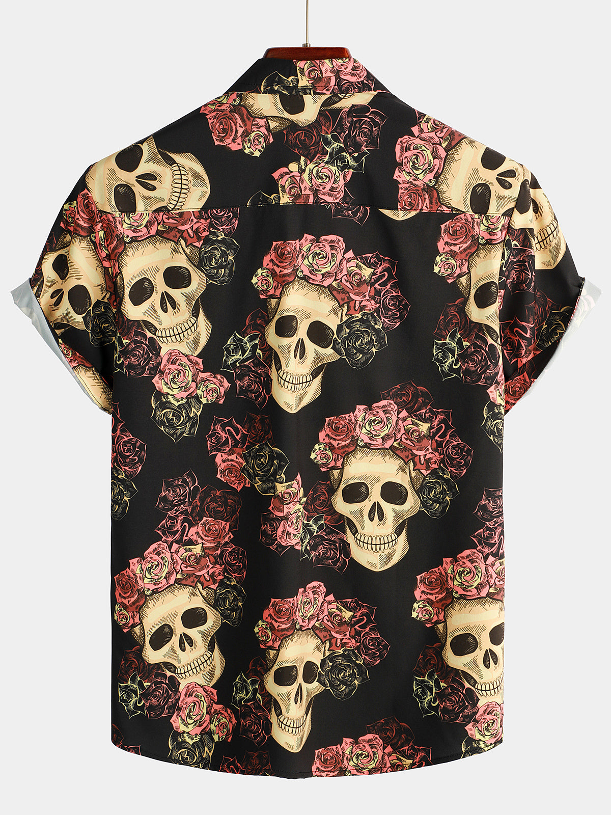 Crazy Skulls Get High Hippie Short Short Sleeve Shirt Ocean