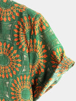 Men's Cotton 70s Leisure Vintage Short Sleeve Shirt