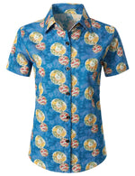 Women's Cotton Hawaiian Short Sleeve Shirt