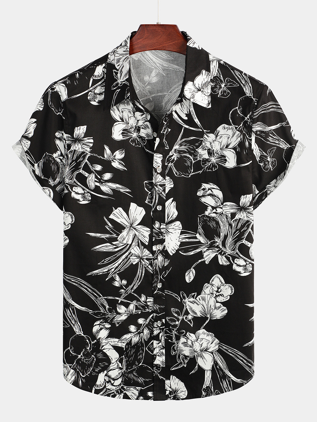 Men's Floral Cotton Tropical Hawaiian Shirt