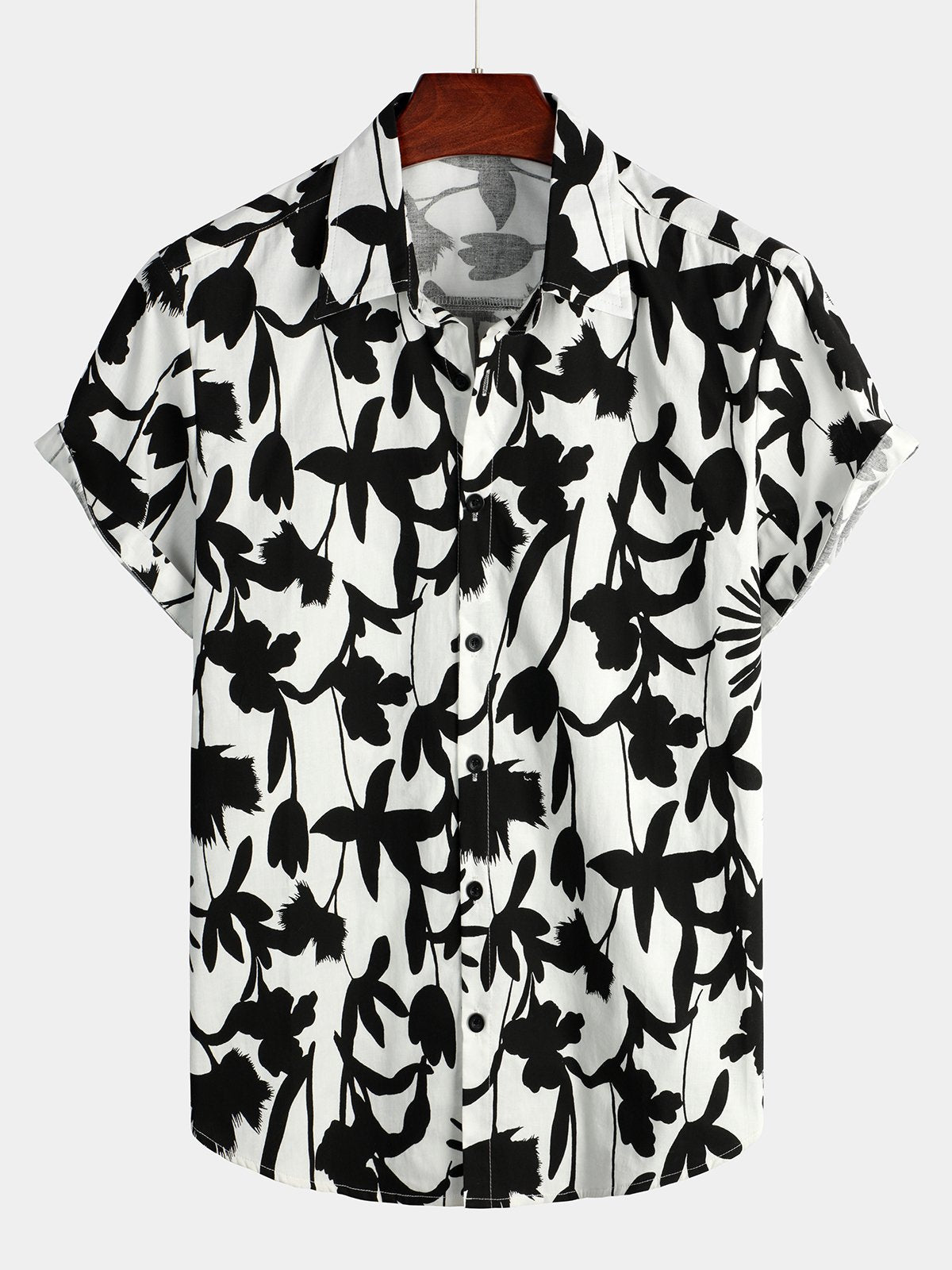 Men's Floral Cotton Tropical Hawaiian Shirt