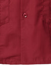 Men's Red Short Sleeve Pocket Cuban Guayabera Shirt