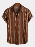 Bundle Of 4 | Men's Vintage Style Short Sleeve Cotton Shirt