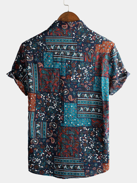 Men's Vintage Cotton Casual Short Sleeve Shirt – Atlanl