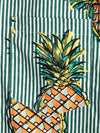 Men's Casual Pineapple Stripe Pocket Cotton Striped Shirt