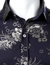 Men's Floral Long Sleeve Casual Button Down Shirt